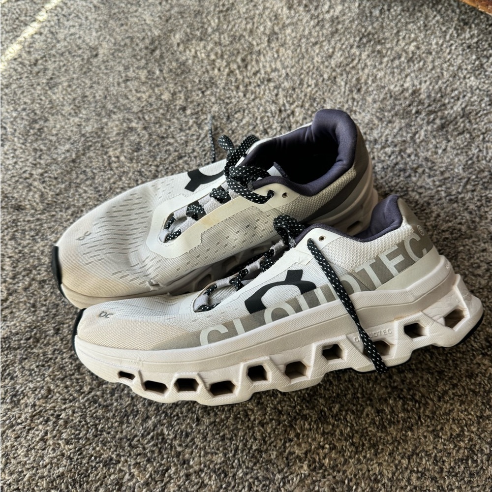 On Running Cloudtec White and Black Sneakers - Picture 2 of 7
